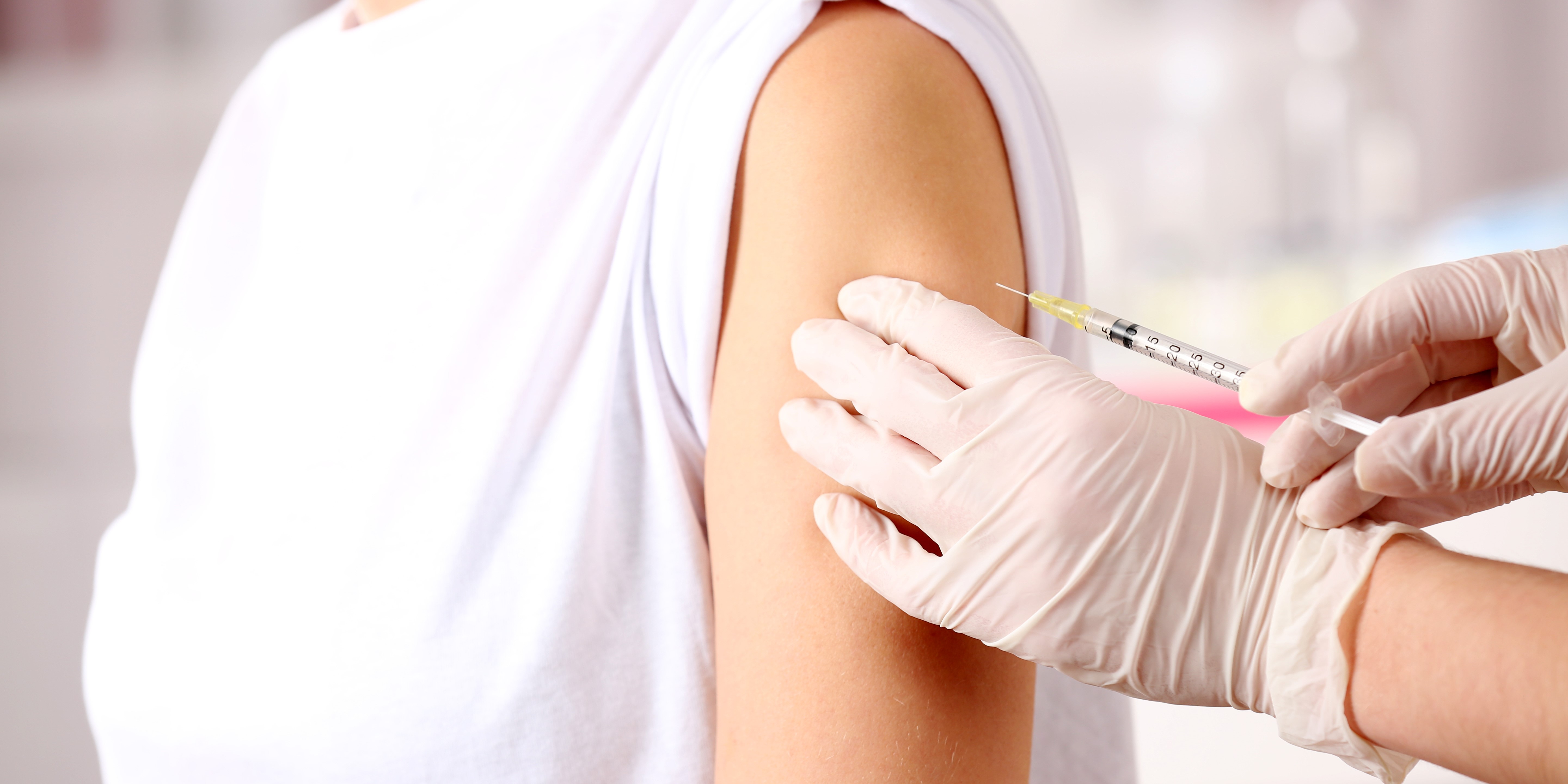 vaccine injection into arm