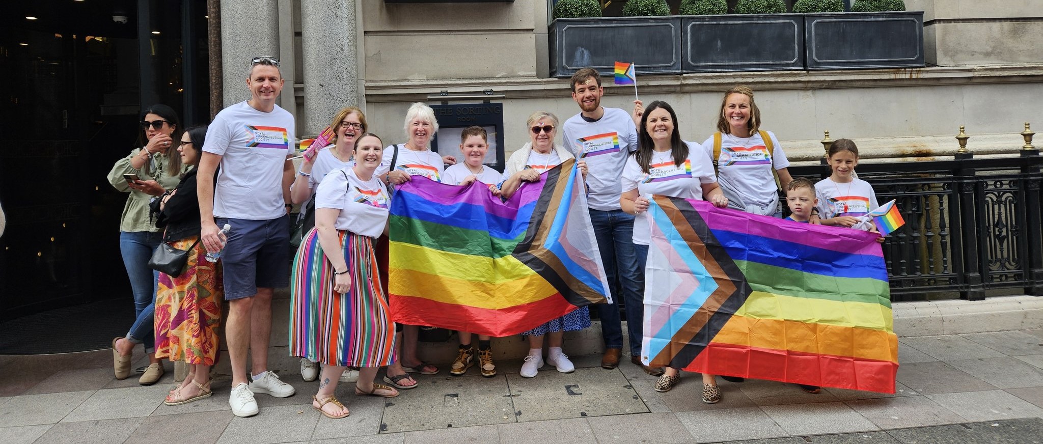 group photo of RPS at Pride in Cardiff