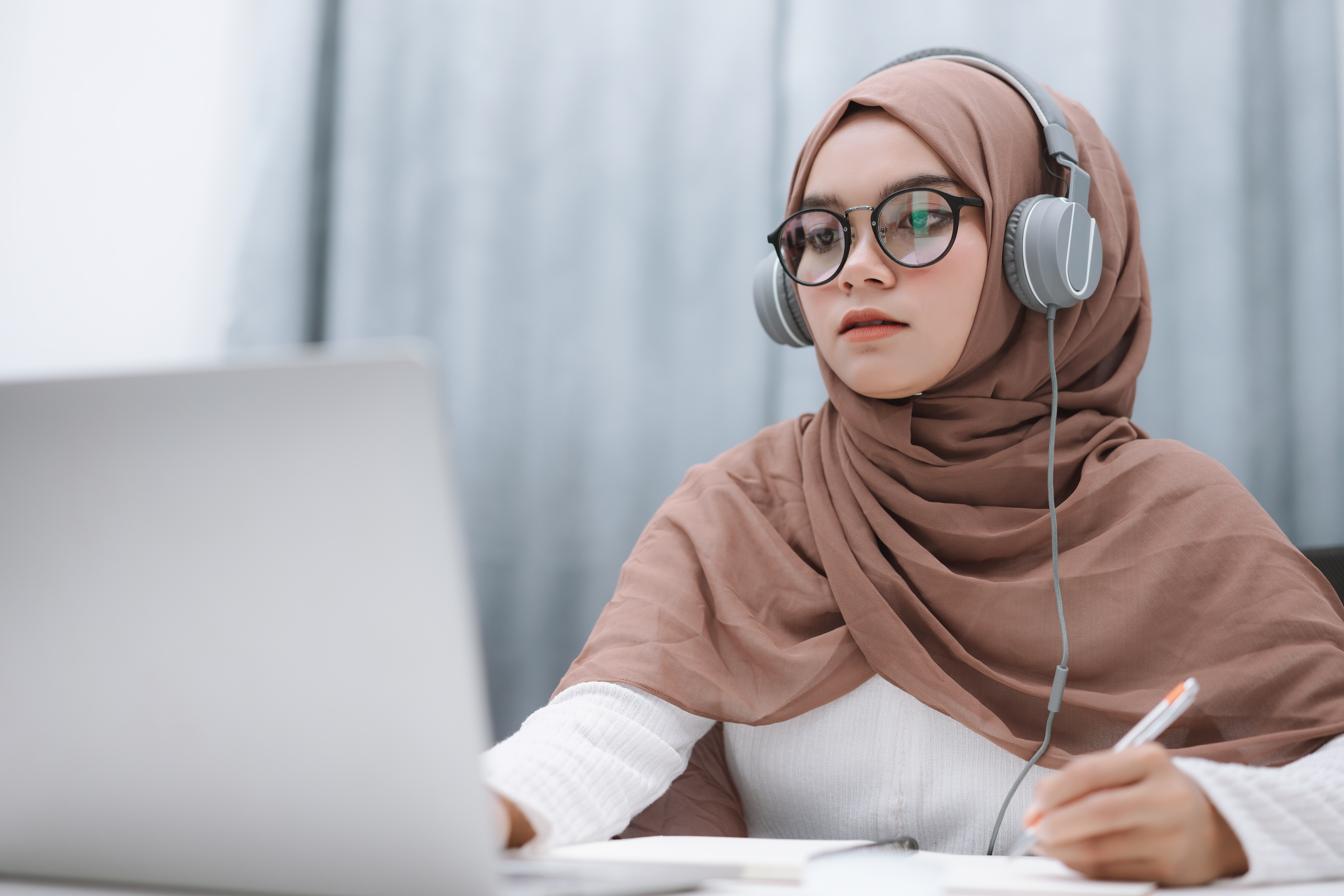person using laptop